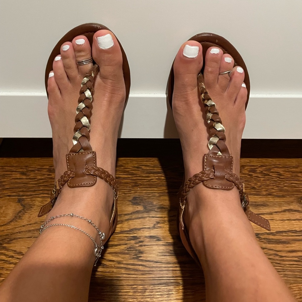 Zoey Gold Braided Sandal